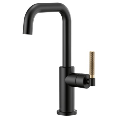 Lite Bar Faucete with square spout  KNURLED handle